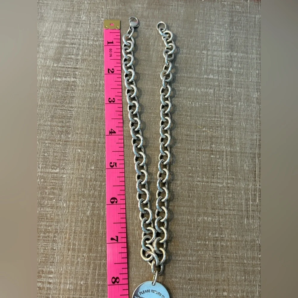 Tiffany & Co. Return to Tiffany Round Tag Chain Link Necklace 🩵 - Picture 7 of 7